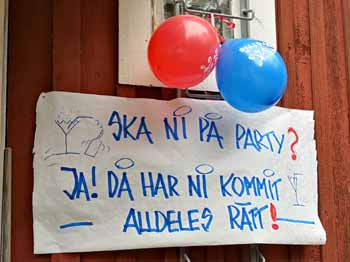 Fest i bygdegården